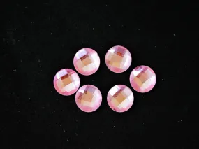 Baby Pink Round Glass Stones