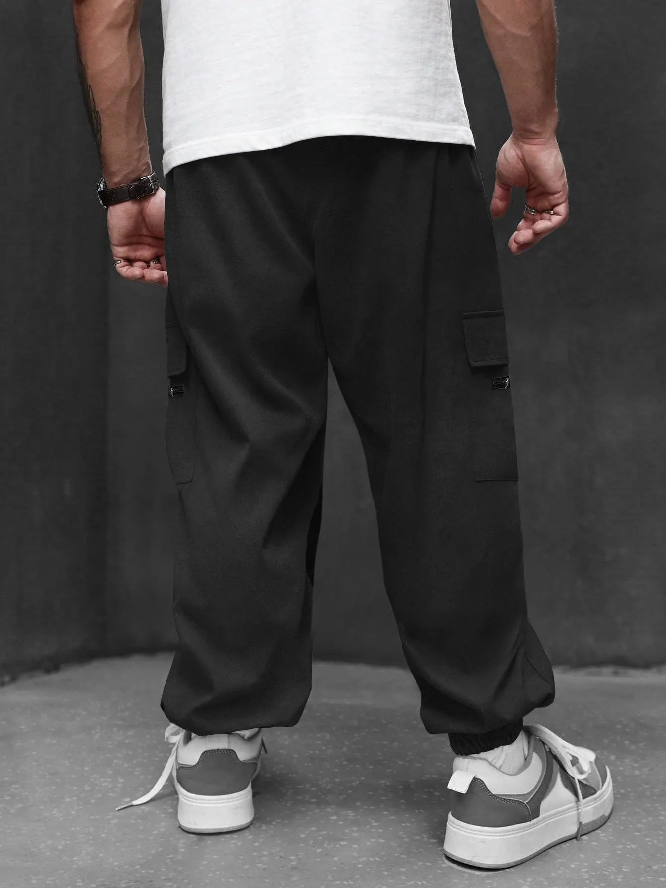 (6 Variants) Baggy Style Oversized Fit Cargo Joggers For Men