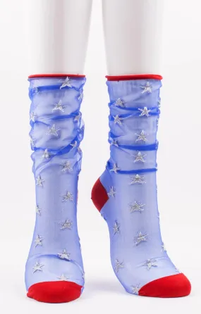 American Star Tulle Clear Socks