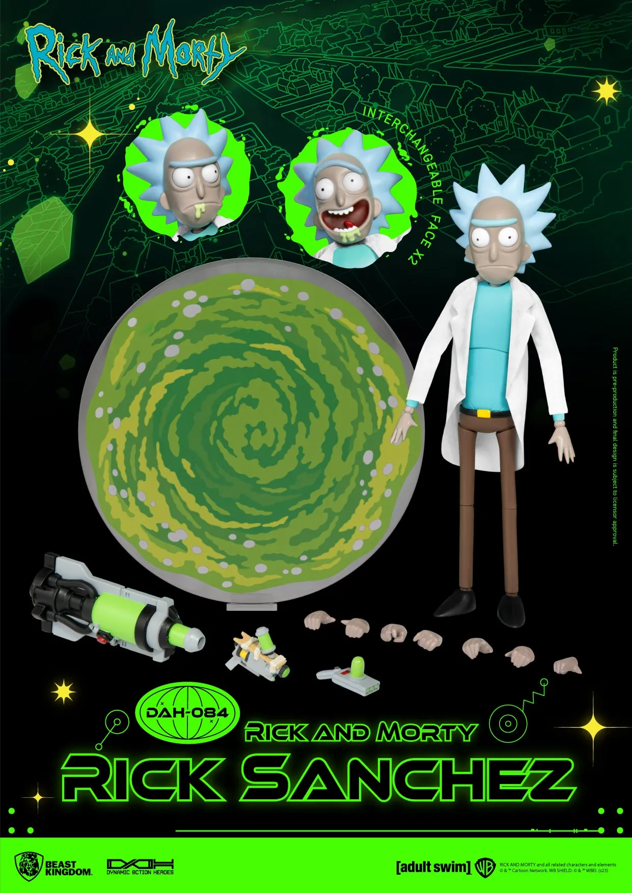 Beast Kingdom DAH-084 Rick and Morty Series: Rick Sanchez Dynamic 8ction Heroes