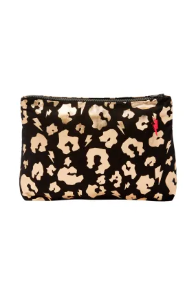 Black With Rose Gold Leopard Swag Bag