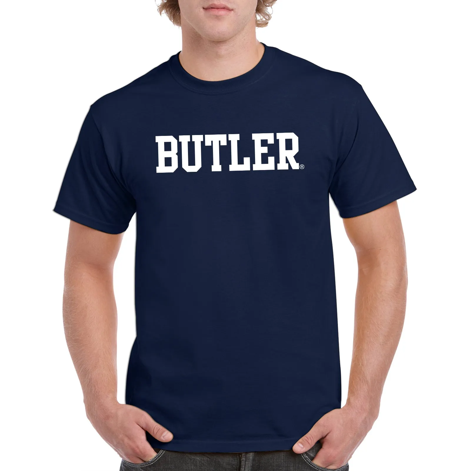 Butler University Bulldogs Basic Block Short Sleeve T Shirt - Navy