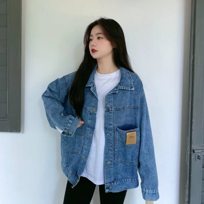 Button-Down Denim Jacket With Pockets