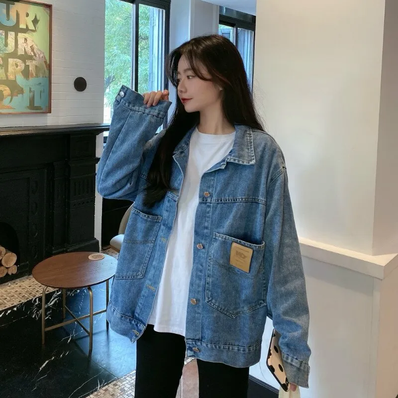 Button-Down Denim Jacket With Pockets