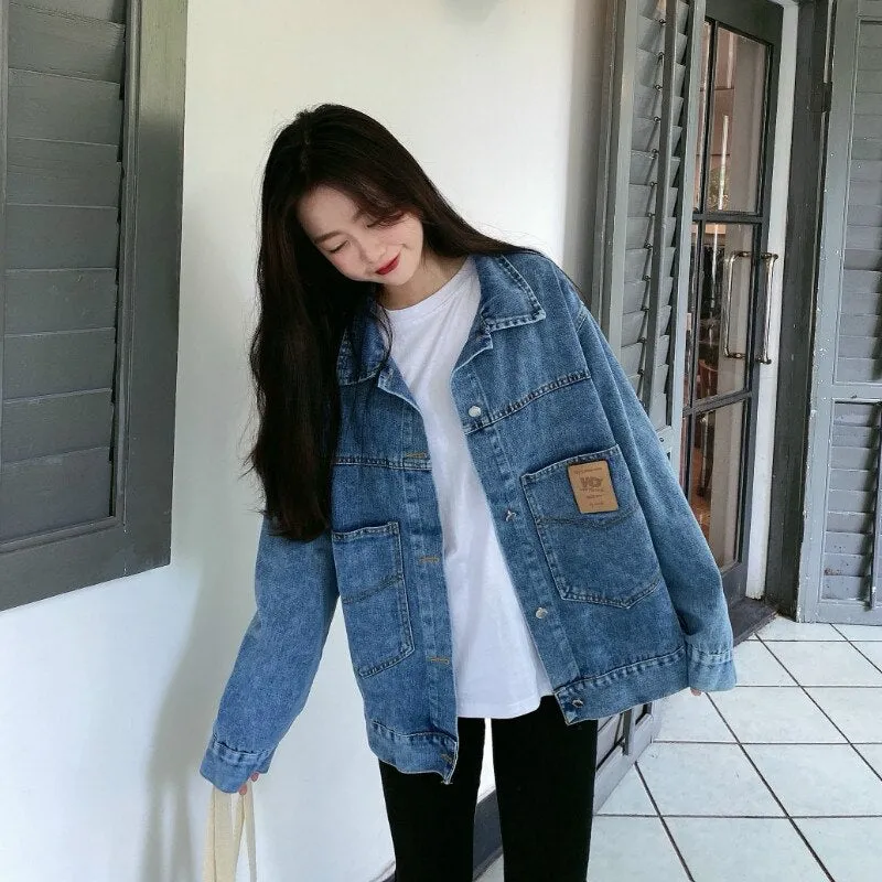 Button-Down Denim Jacket With Pockets