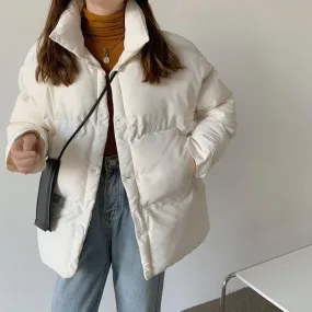 Button-Down Winter Jacket With Pockets