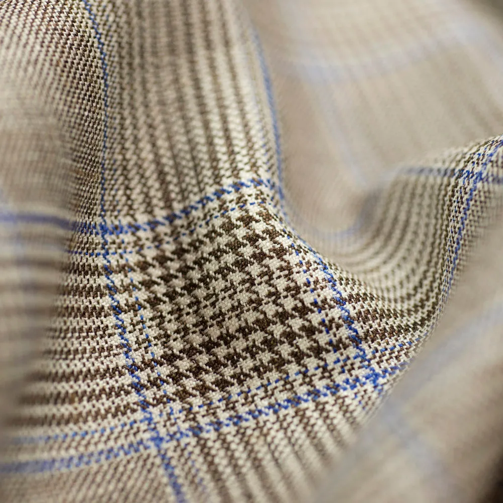 Caccioppoli summer glenplaid single-breasted sport coat, 8/9 oz. wool, silk & linen