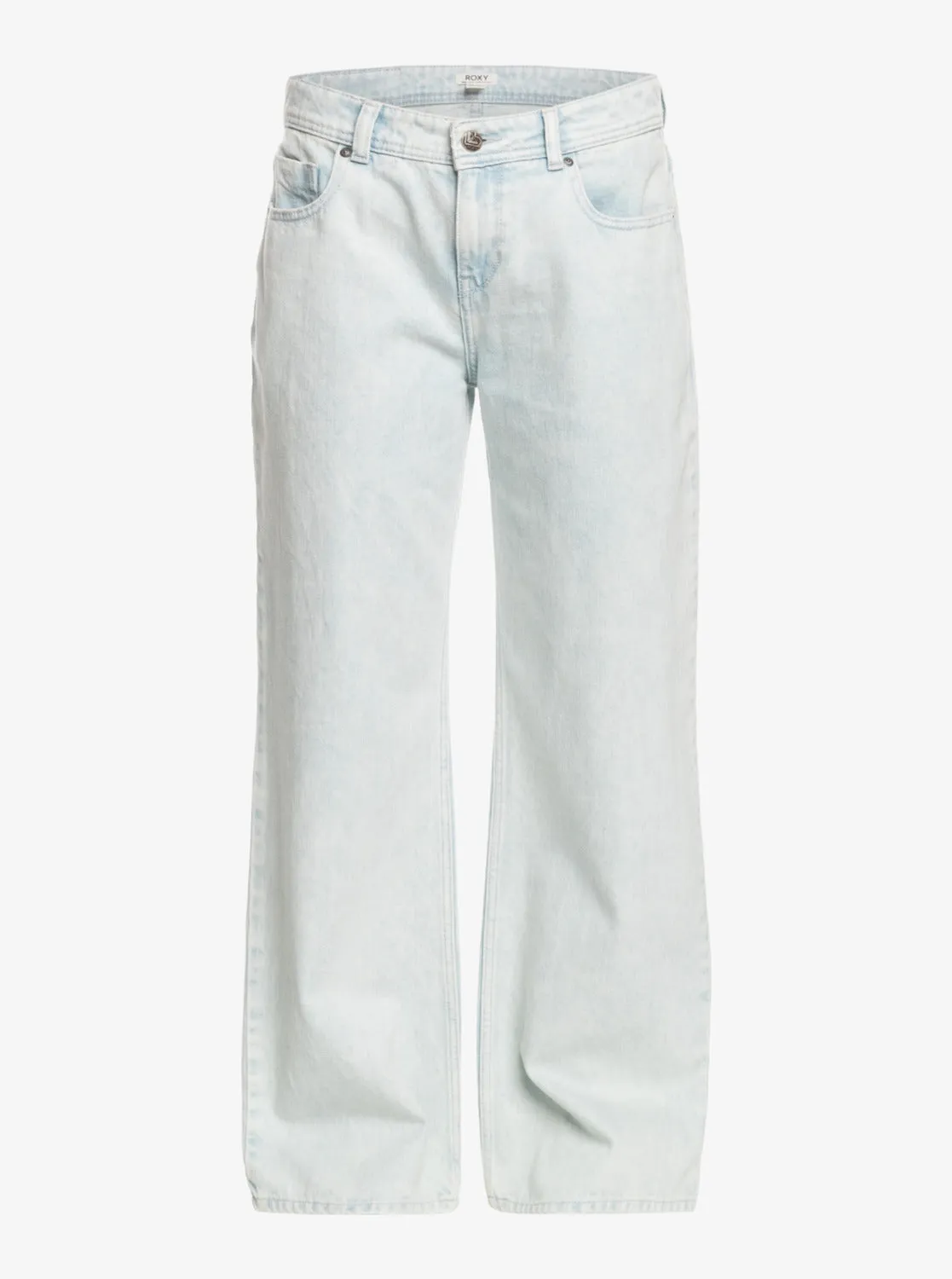 Chillin Way Baggy Jeans - Bleached Blue