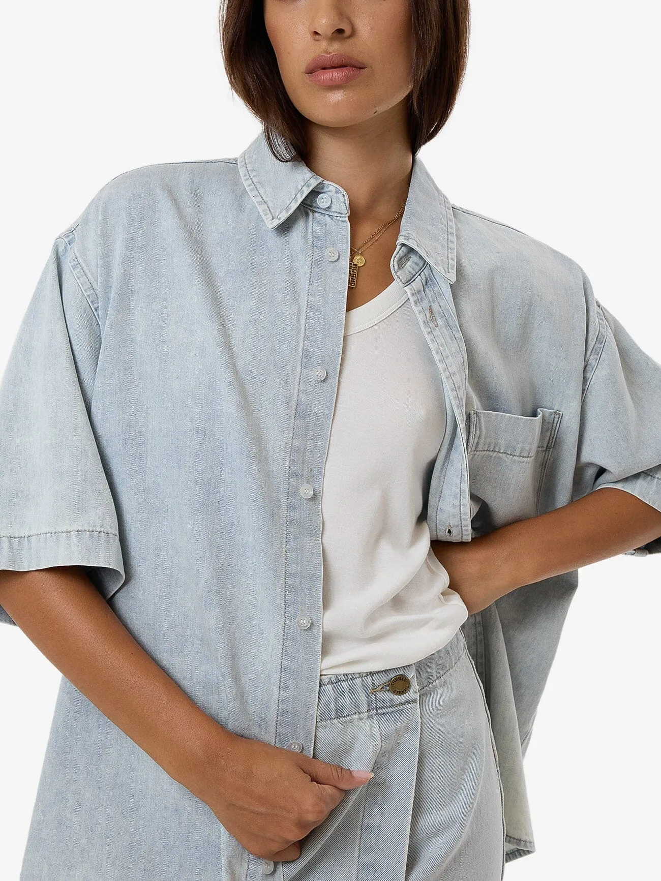 Darian Denim Shirt - Dirty Fade