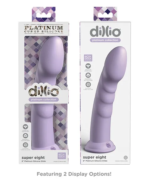 Dillio Platinum 8 Super Eight Silicone Dildo - Purple