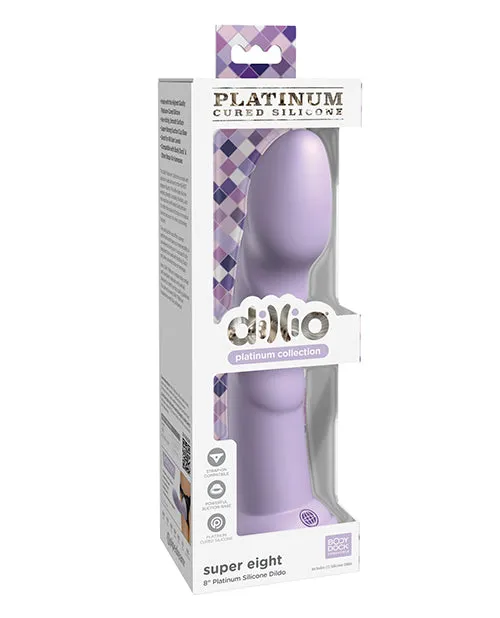 Dillio Platinum 8 Super Eight Silicone Dildo - Purple