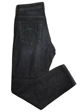 E. Marinella Jeans Black Hand Made Denim 35 Milano Zip Fly SALE