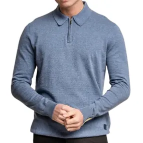 Falcao - Men's Polo Collar Quarter Zip Jumper