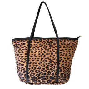 Faux Leather Leopard Patterned Shoulder Bag