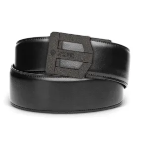 G3 BLACK BUCKLE | LEATHER GARRISON GUN BELT 1.75"