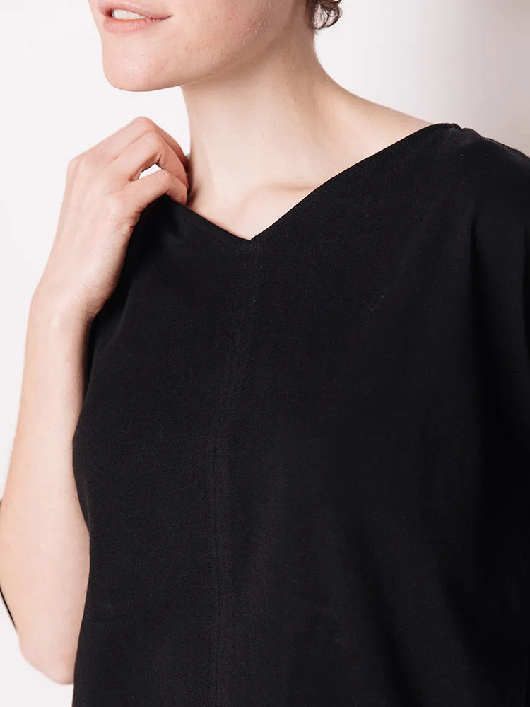 James Drop Sleeve Top - Black