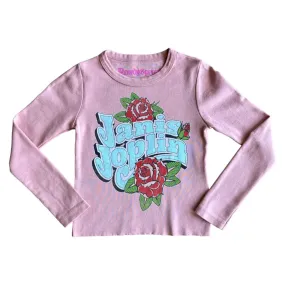 janis joplin rose l/s rib tee