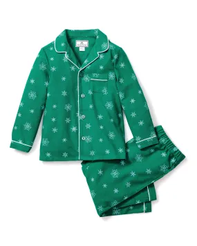 Kid's Flannel Pajama Set | Emerald Wonderland