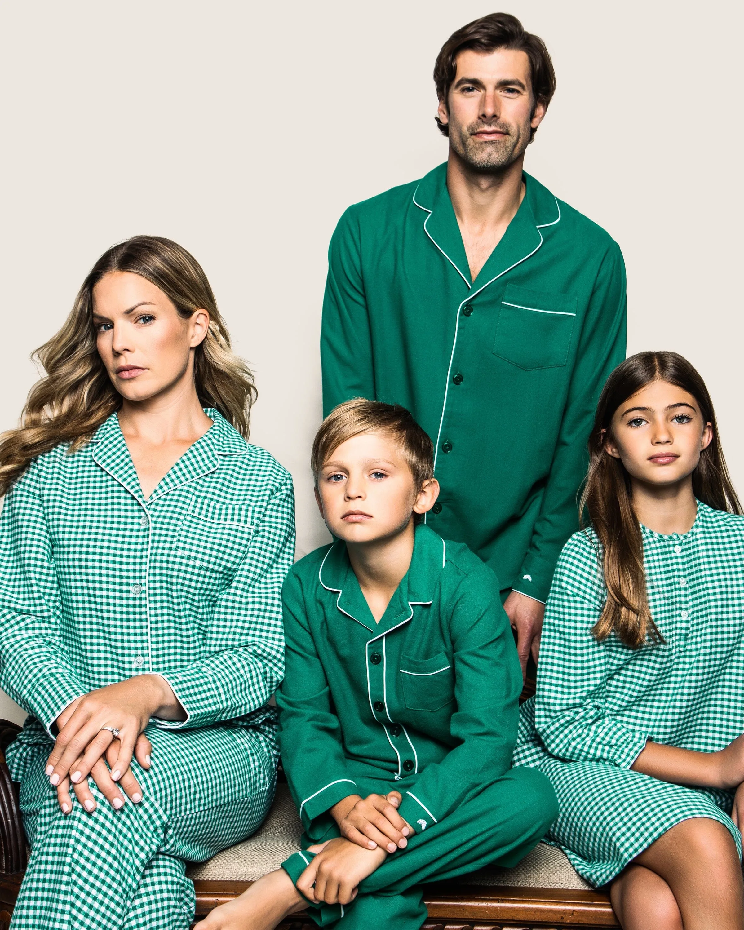 Kid's Flannel Pajama Set | Forest Green