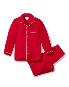 Kid's Flannel Pajama Set | Red