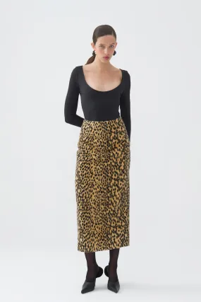 Leopard Print Pencil Skirt