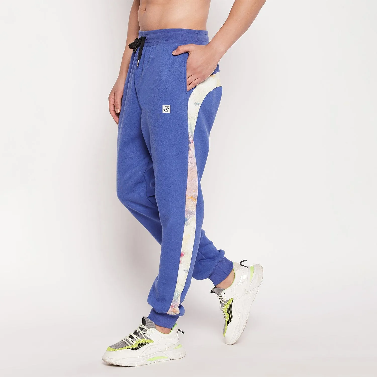 Marine Blue Tie & Dye Relaxed Fit Jogger