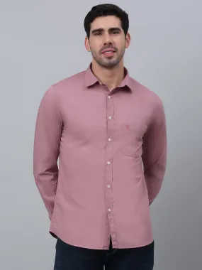 Men's Dark Mauve Casual Plain Full Sleeve Shirt