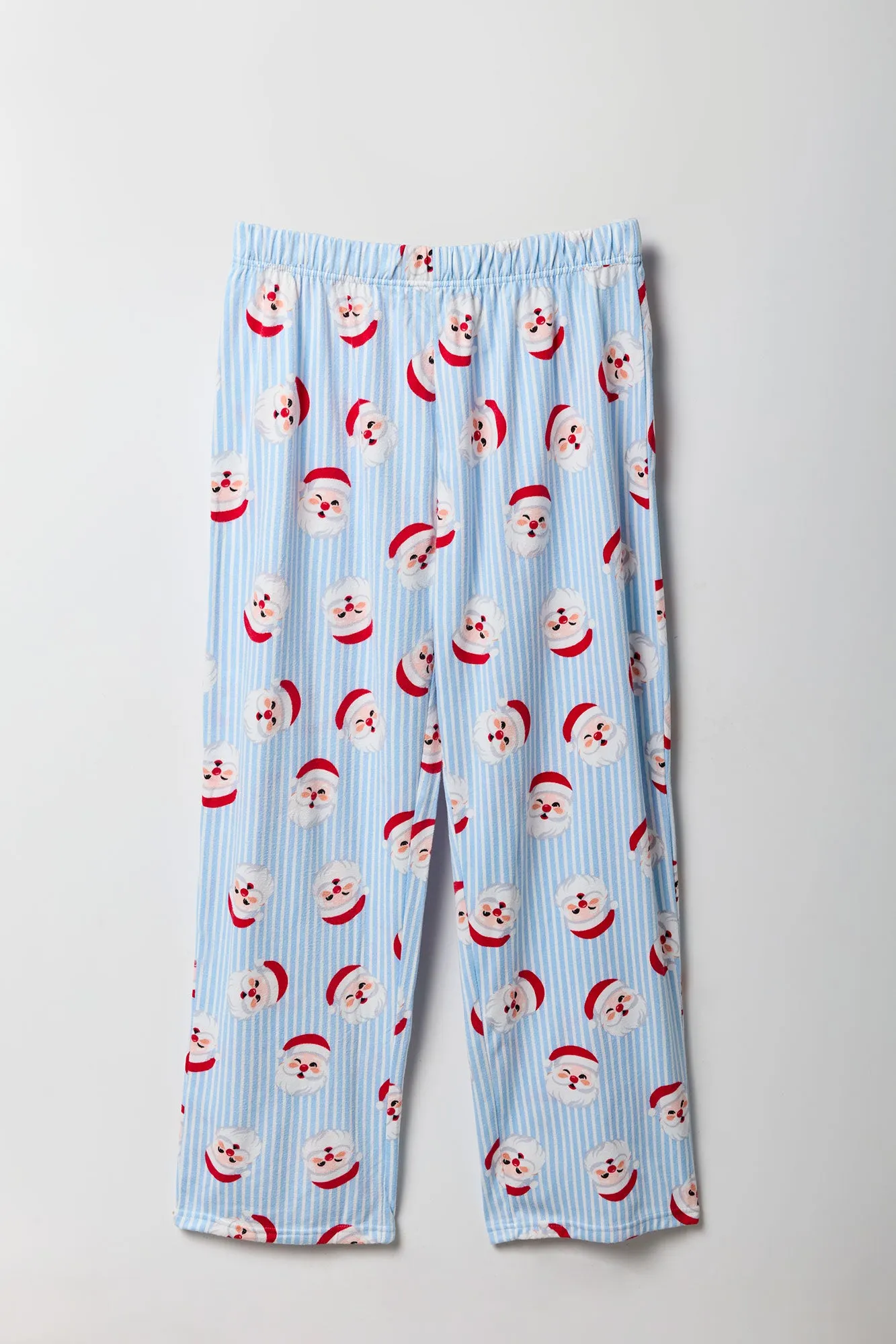 Mens Matching the Family Santa Flannel 2 Piece Pajama Set