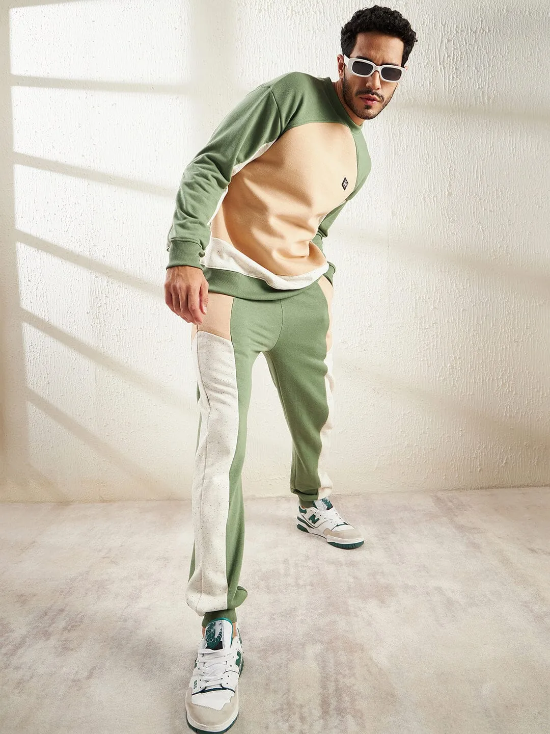 Mineral Green Cut And Sew Tracksuit