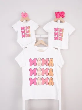 Mom & Me Pink Mama/Mini Graphic Shirt & Romper