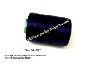 Navy Blue Silk Threads Individual Spools for Bangle/Jhumkas/Jewelry Designing/Tassel Making Shade No. 25D