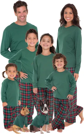 Red & Green Christmas Womens Pajamas - Family Set