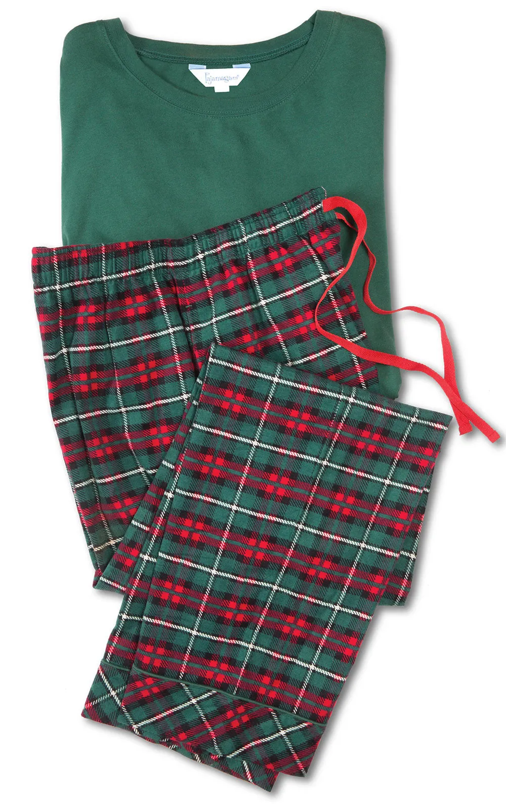 Red & Green Christmas Womens Pajamas - His & Hers