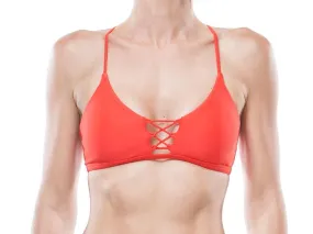 Tangerine | Lace Up Bralette