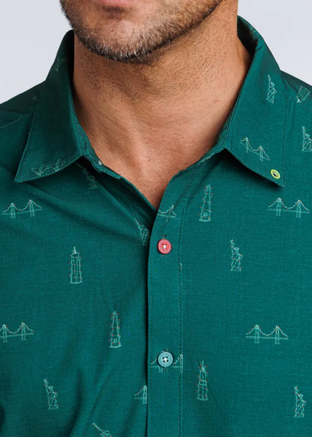 'Tis The Season Men's Long Sleeve Button Down