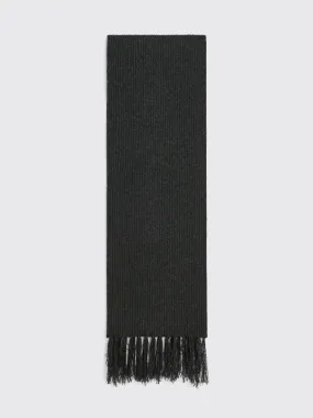 TRS BIEN everywear Rib Wool Scarf Merino Cashmere Black