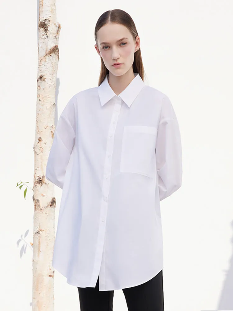 White Oversized Cotton Shirt